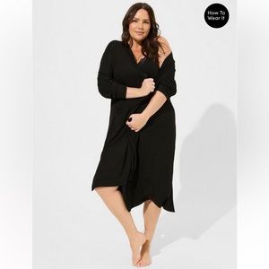 NWT Torrid Super Soft Rib Sleep Robe 1x/2x 14-20 1/2